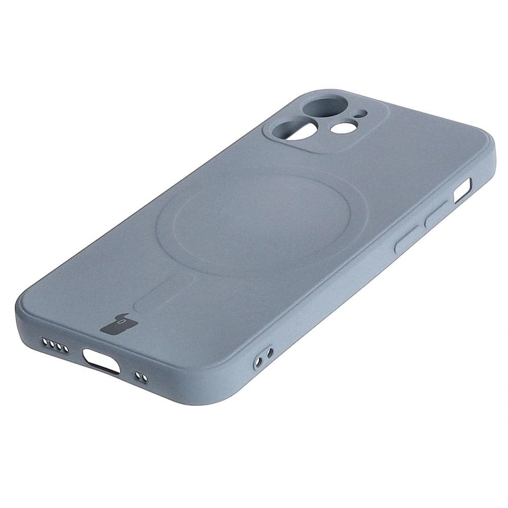 Etui Bizon Case Silicone MagSafe Sq do Apple iPhone 12 Mini šedé - 3