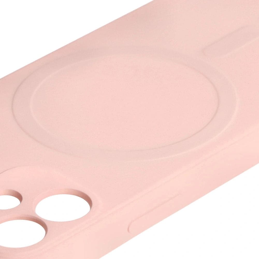 Bizon Case Silicone MagSafe Sq Apple iPhone 12 Mini világos rózsaszín - 5