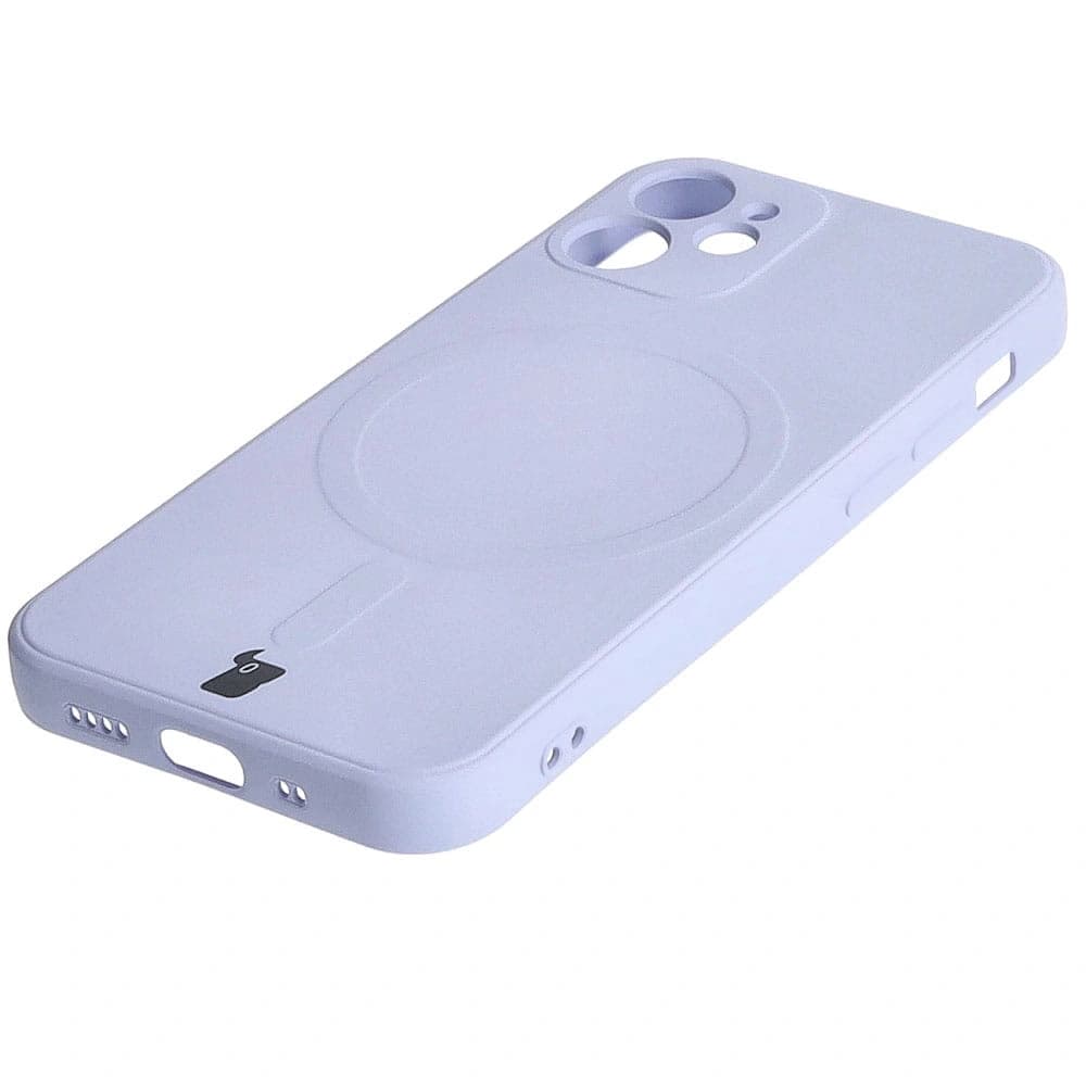 Bizon Case Silicone MagSafe Sq Apple iPhone 12 Mini világos lila - 3