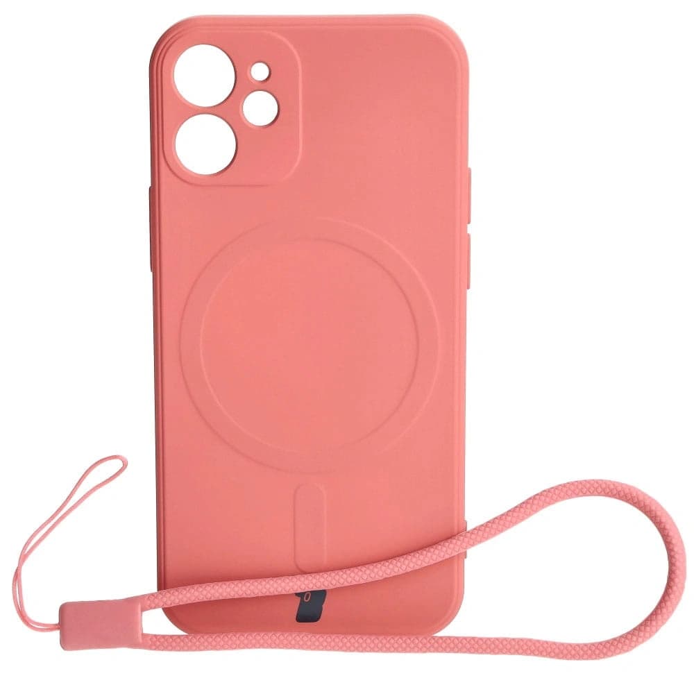 Bizon Case Silicone MagSafe Sq Apple iPhone 12 Mini dirty pink