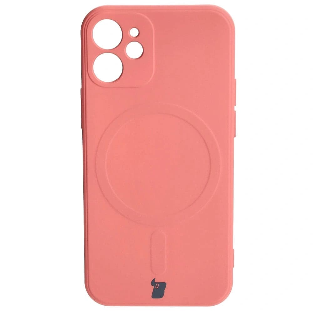 Bizon Case Silicone MagSafe Sq Apple iPhone 12 Mini dirty pink - 2