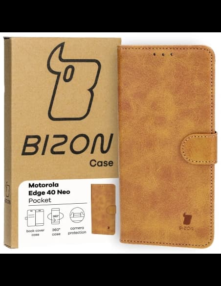 Bizon Carcasă de buzunar Motorola Edge 40 Neo maro