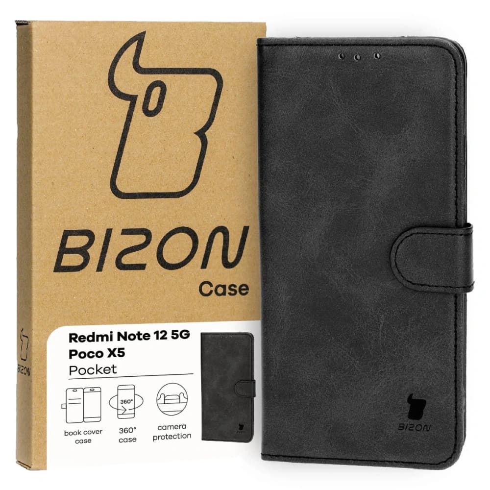 Bizon Case Pocket Xiaomi Redmi Note 12 5G / Xiaomi Poco X5 black