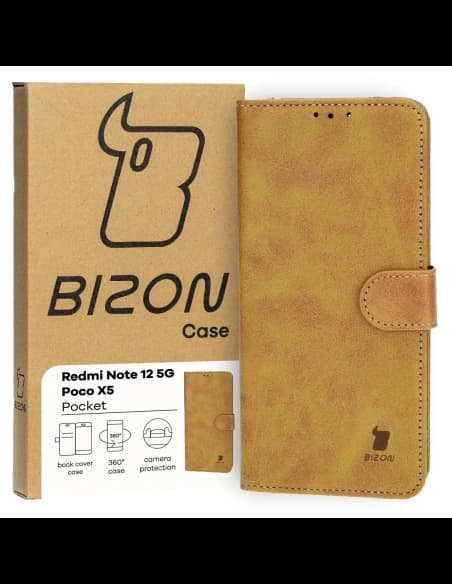 Bizon Case Pocket Xiaomi Redmi Note 12 5G / Xiaomi Poco X5 brown