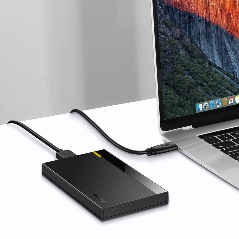 Obal disku Baseus HDD Full Speed Series 2,5" USB-C 2. generace (černý) - 5