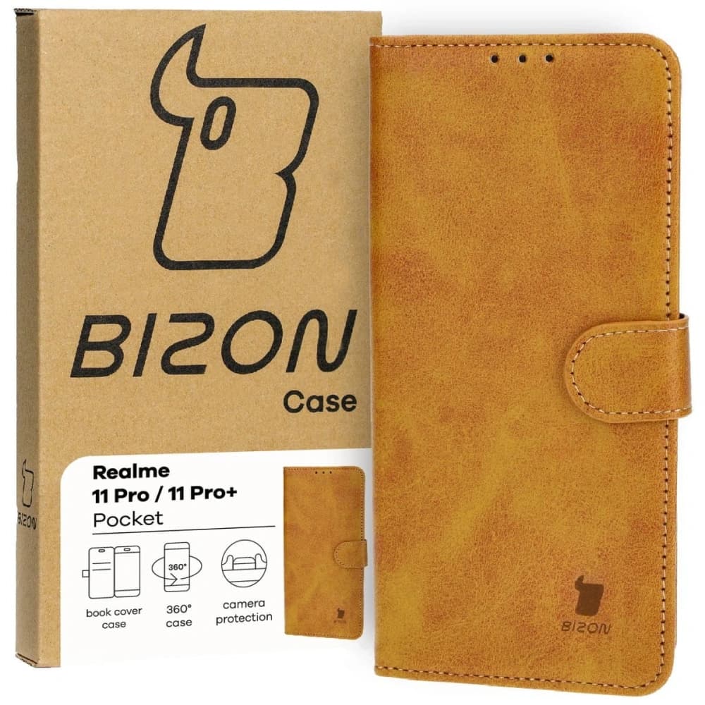 Bizon Case Pocket Realme 11 Pro / 11 Pro+ brown