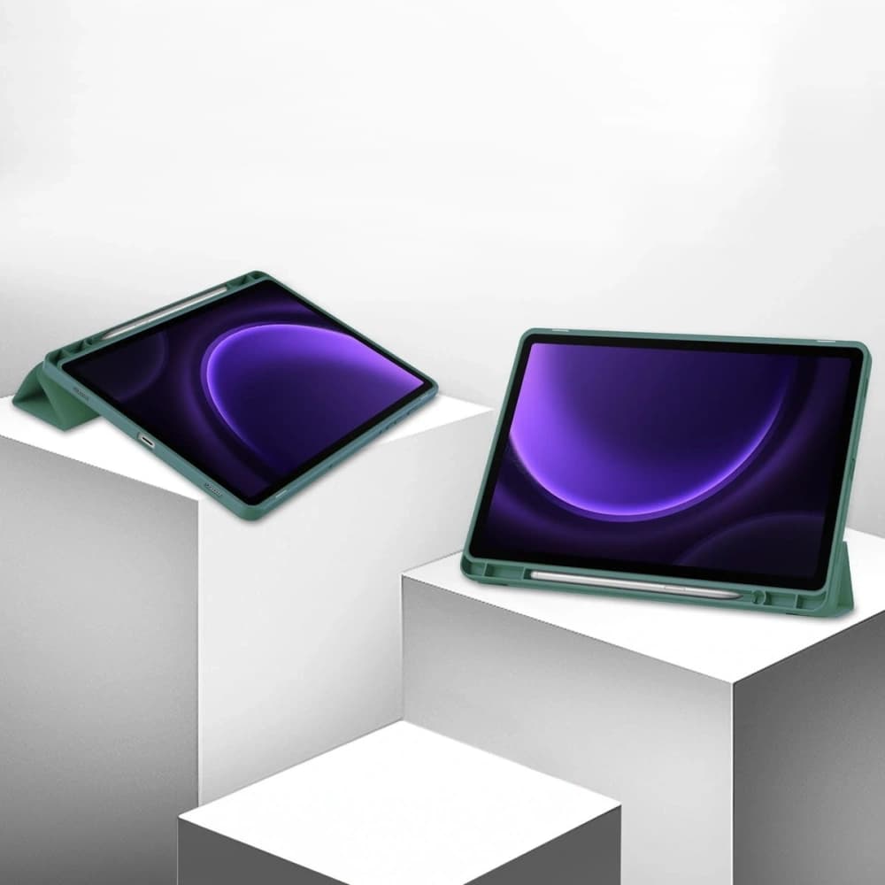 Bizon Case Tab Lizard Samsung Galaxy Tab S9 / S9 FE sötétzöld - 4