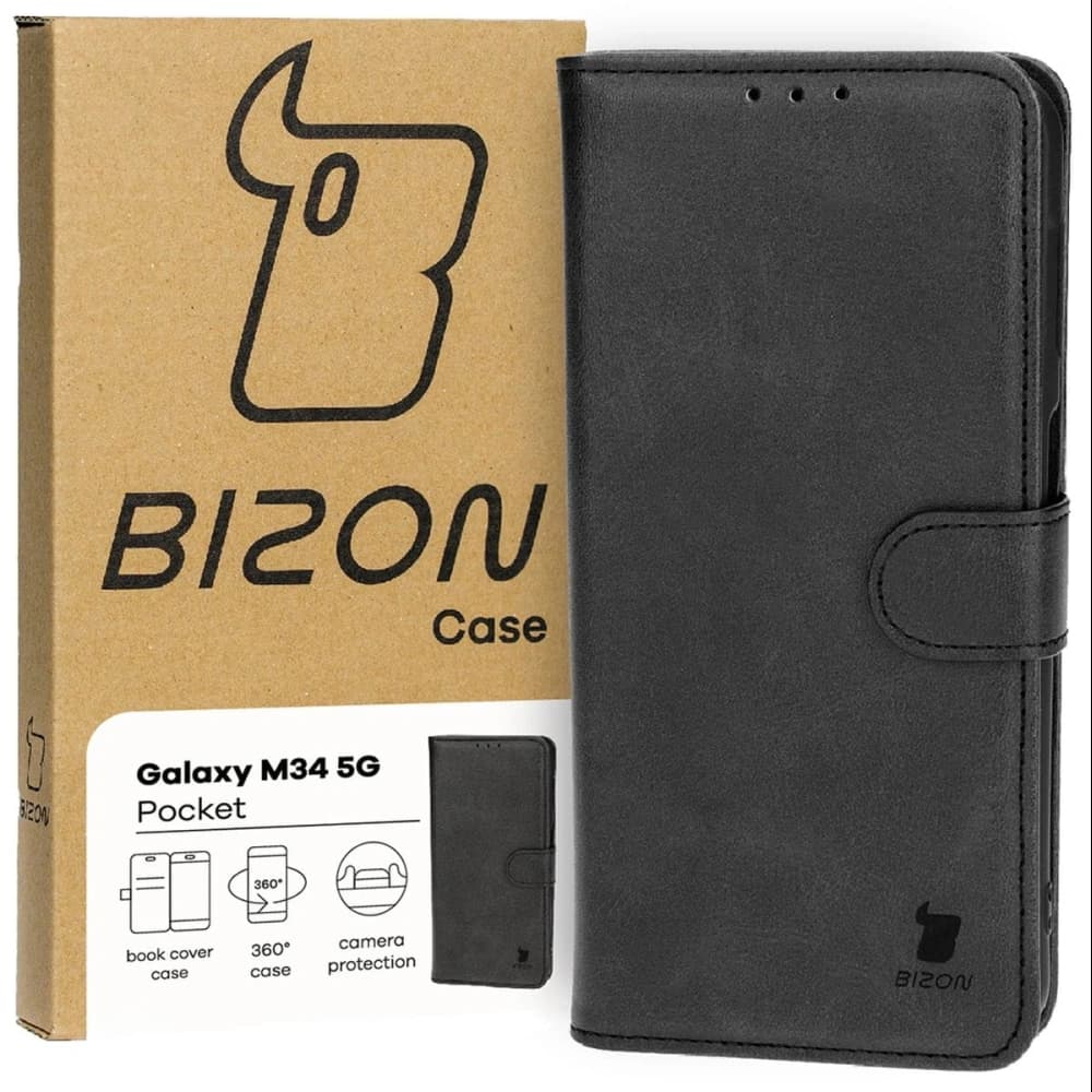 Bizon Case Pocket Samsung Galaxy M34 5G negru
