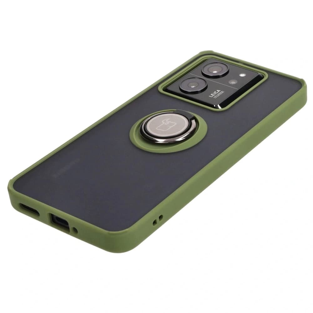 Bizon Case Hybrid Gyűrű Xiaomi 13T Pro / 13T füstös zöld kerettel - 3