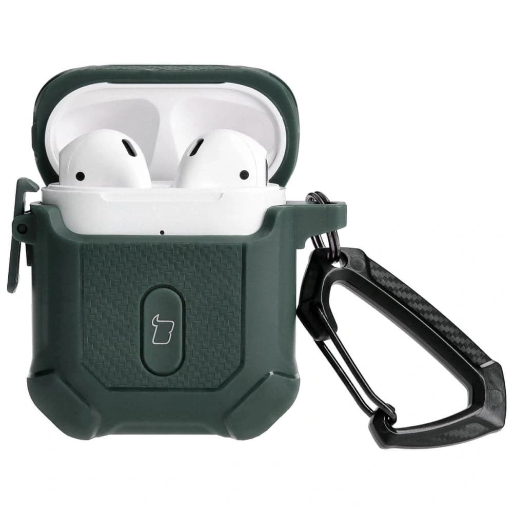 Etui Bizon Case Headphone Armor do Apple Airpods 1/2 tmavě zelené - 3