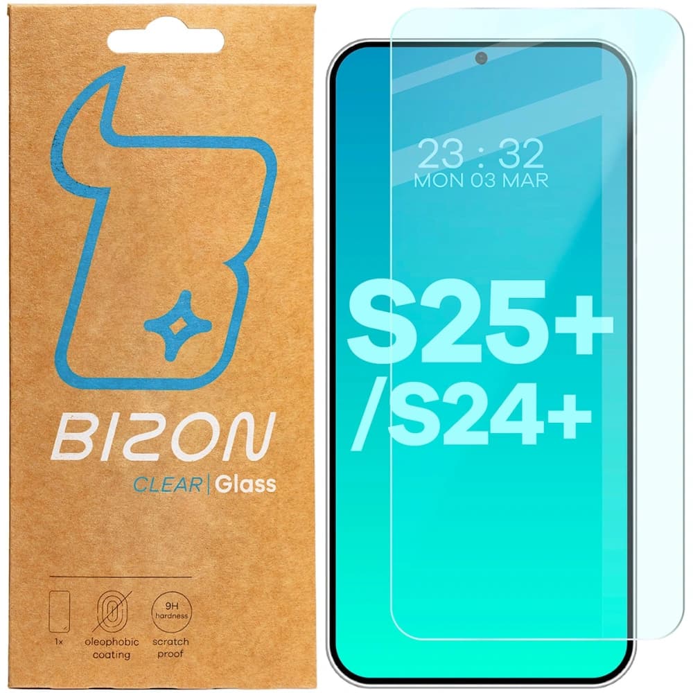 Sklo tvrzené Bizon Glass Clear 2 pro Samsung Galaxy S25 Plus / S24 Plus