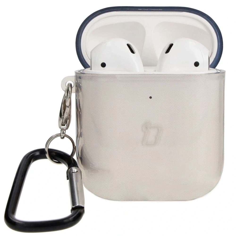 Etui Bizon Case Headphone Clear pro Airpods 1/2 průhledné-černé - 3