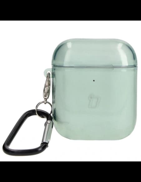 Etui Bizon Case sluchátka Clear pro Airpods 1/2 průhledné-zelené