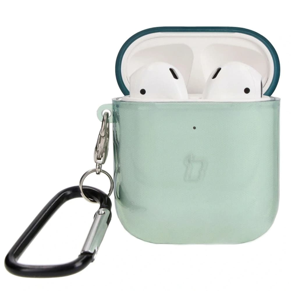 Etui Bizon Case sluchátka Clear pro Airpods 1/2 průhledné-zelené - 3