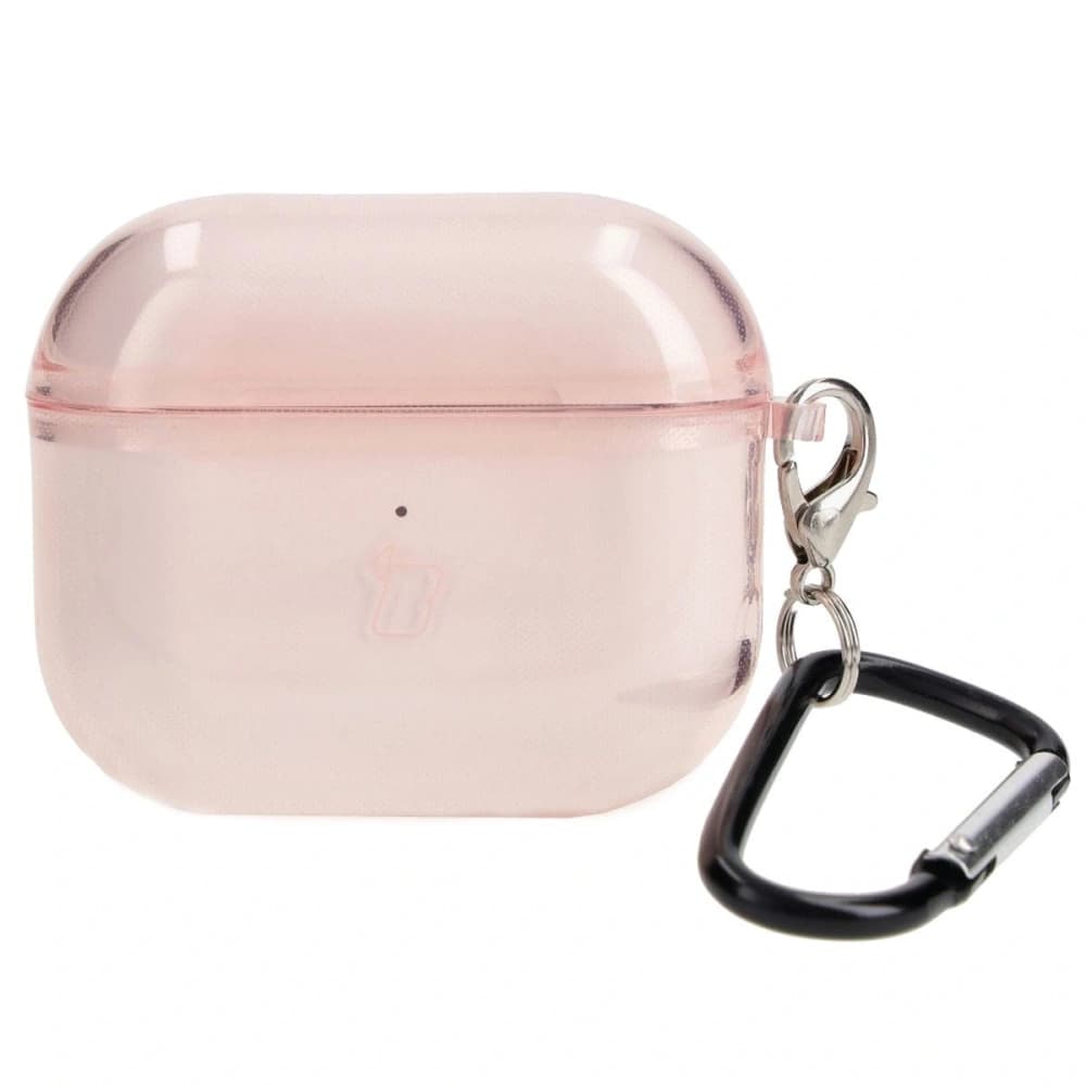 Etui Bizon Case Headphone Clear pro Airpods 3 průhledně-růžové