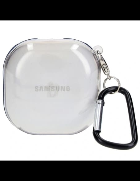 Etui Bizon Case Headphone Clear do Samsung Galaxy Buds Live / Pro / Buds2 / Buds2 Pro / Buds FE průhledně-černé