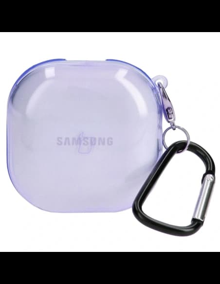 Etui Bizon Case Headphone Clear do Samsung Galaxy Buds Live / Pro / Buds2 / Buds2 Pro / Buds FE průhledně fialové