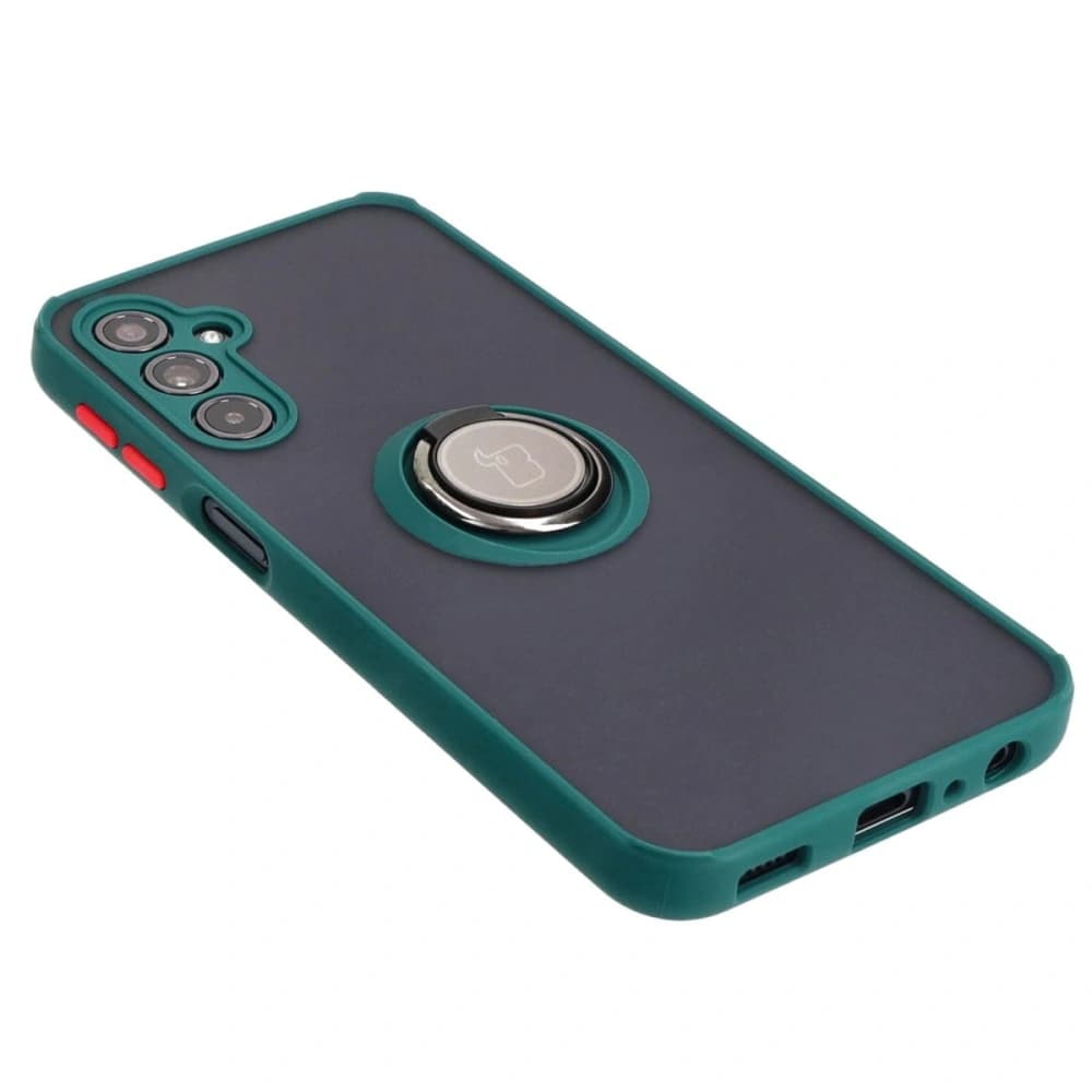 Bizon Case Hybrid Ring Samsung Galaxy M34 5G fumurie cu un cadru verde închis - 4