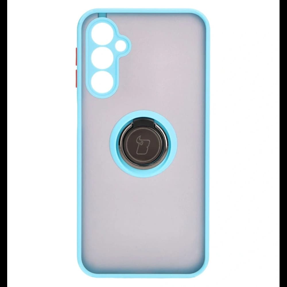 Bizon Case Hybrid Ring Samsung Galaxy M34 5G fumuriu cu un cadru de culoare albastru deschis - 2