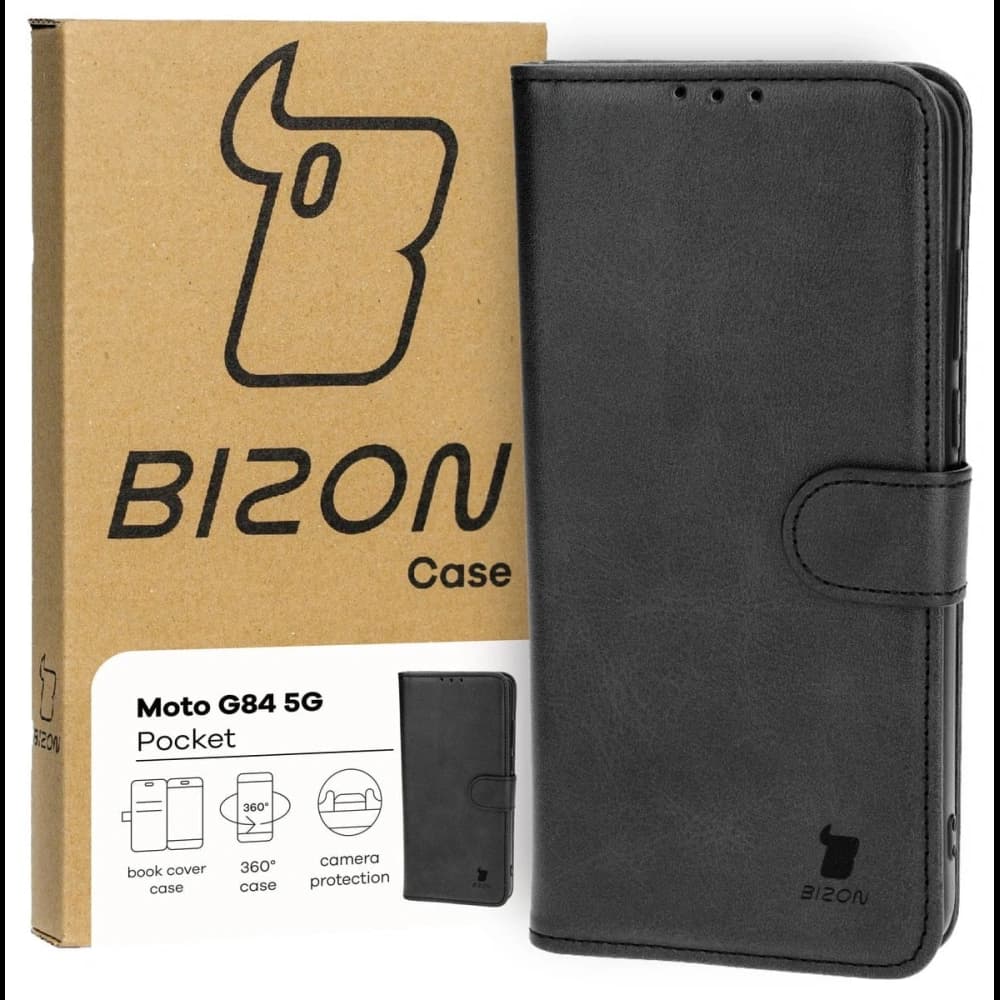 Bizon Case Pocket Motorola Moto G84 5G schwarz