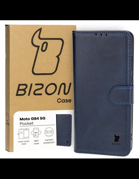 Bizon Case Pocket Motorola Moto G84 5G navy blue