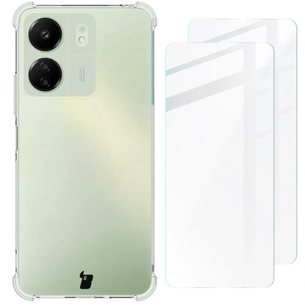 Etui Bizon Case Clear Pack pro Redmi 13C / Poco C65 průhledné