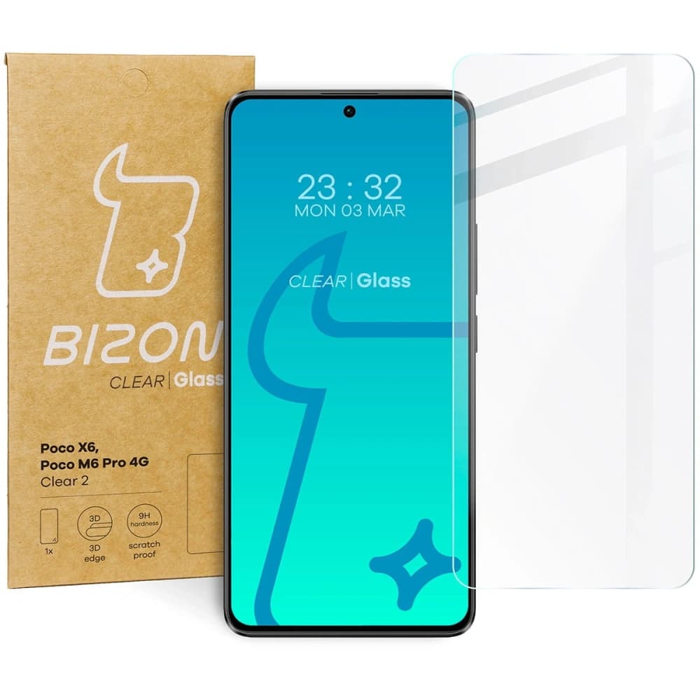 Bizon Glass Clear 2 Poco X6 / Poco M6 Pro 4G / Redmi Note 13 5G / Redmi Note 13 Pro 4G/5G