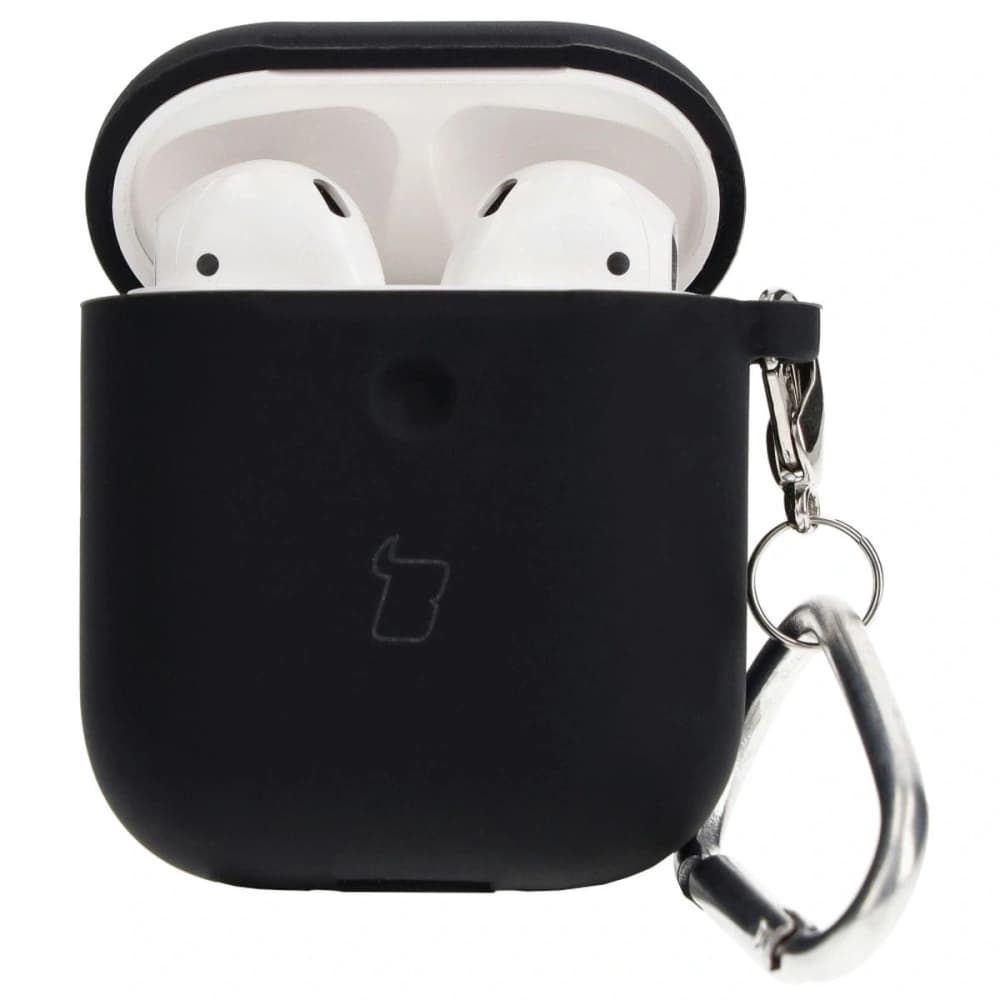 Etui Bizon Case sluchátka silikonové pro AirPods 1/2 černé - 3