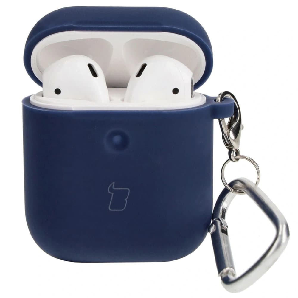 Etui Bizon Case sluchátka silikonové pro AirPods 1/2 modré - 3