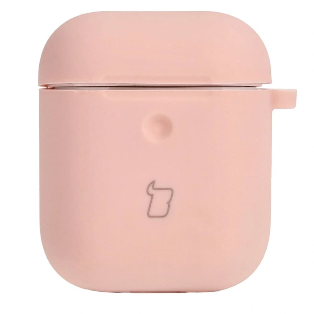 Etui Bizon Case na sluchátka silikonové pro AirPods 1/2 světle růžové - 2