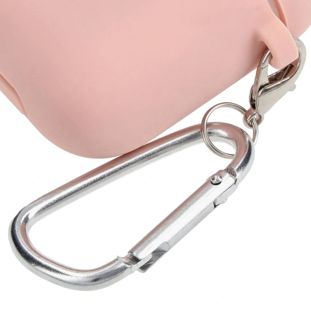 Etui Bizon Case na sluchátka silikonové pro AirPods 1/2 světle růžové - 5