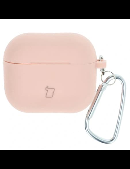 Etui Bizon Case sluchátka silikonové pro AirPods 3 světle růžové