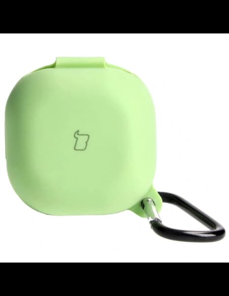 Etui Bizon Case Headphone Silicone do Samsung Galaxy Buds Live / Pro / Buds2 / Buds2 Pro / Buds FE zelené