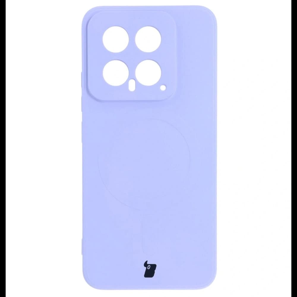 Etui Bizon Case Silicone Magnetic Sq do Xiaomi 14 jasnofialové - 2