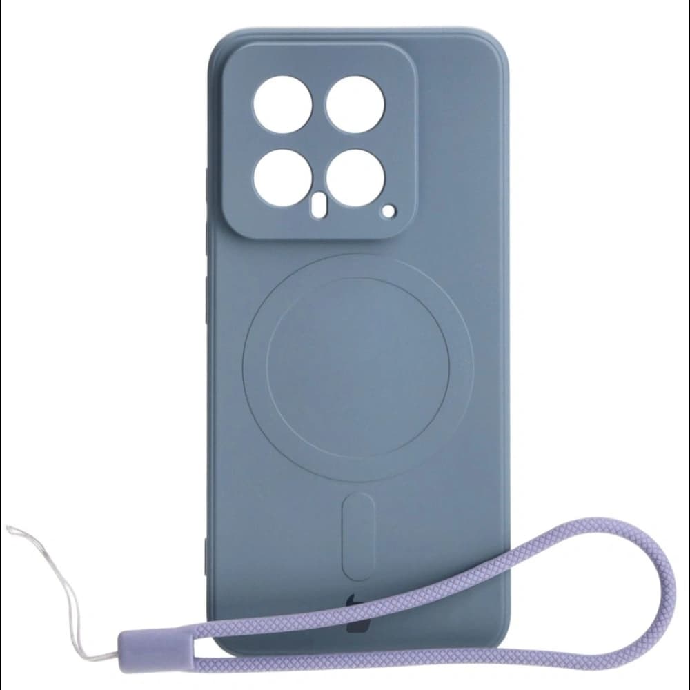 Etui Bizon Case Silicone Magnetic Sq do Xiaomi 14 šedé