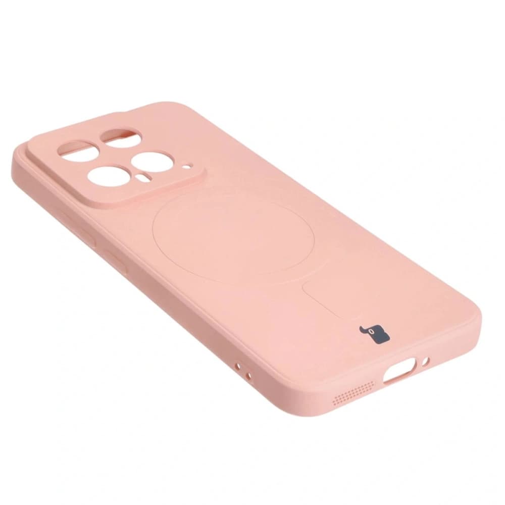 Etui Bizon Case Silicone Magnetic Sq do Xiaomi 14 světlé růžové - 4