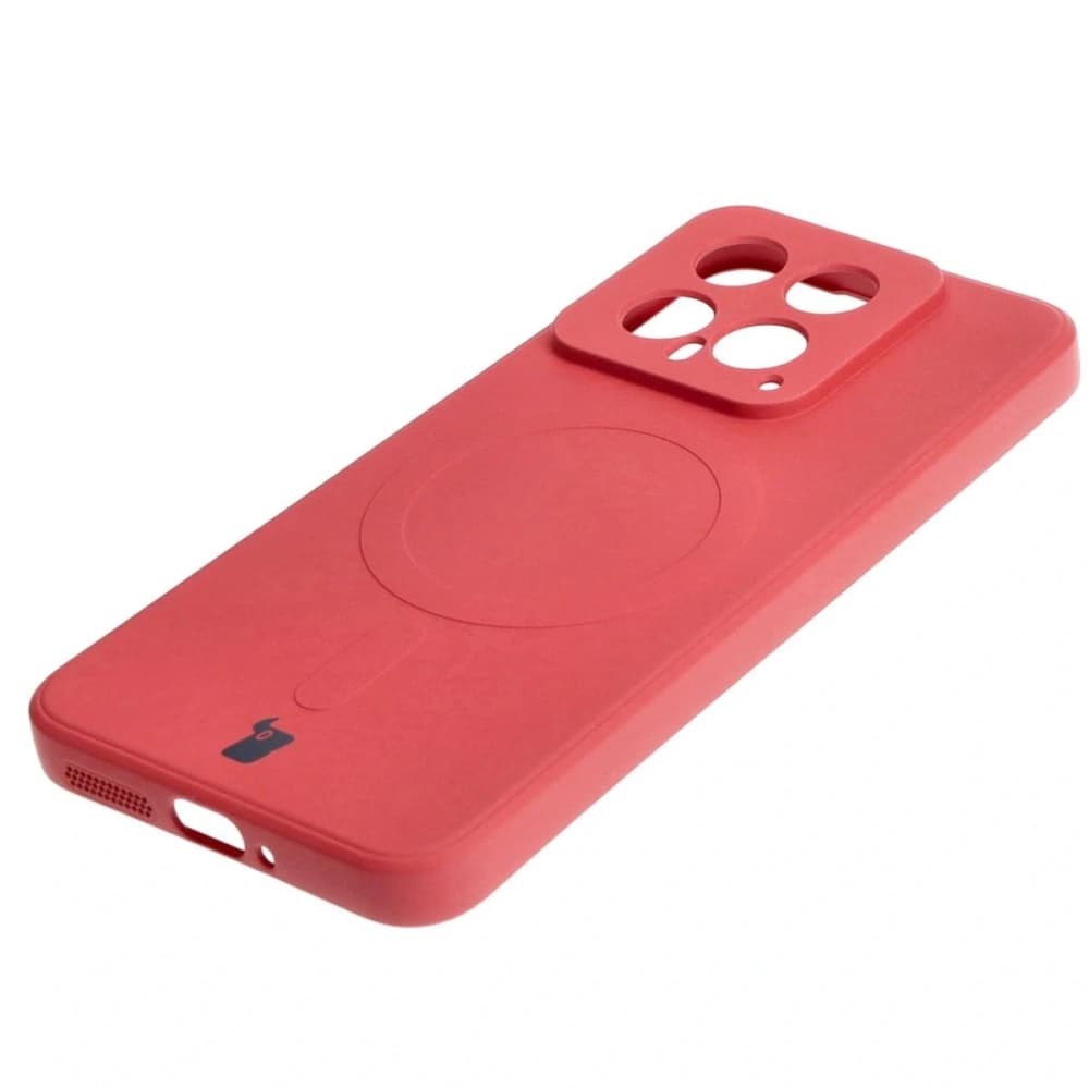 Etui Bizon Case Silicone Magnetic Sq do Xiaomi 14 špinavě růžová - 3