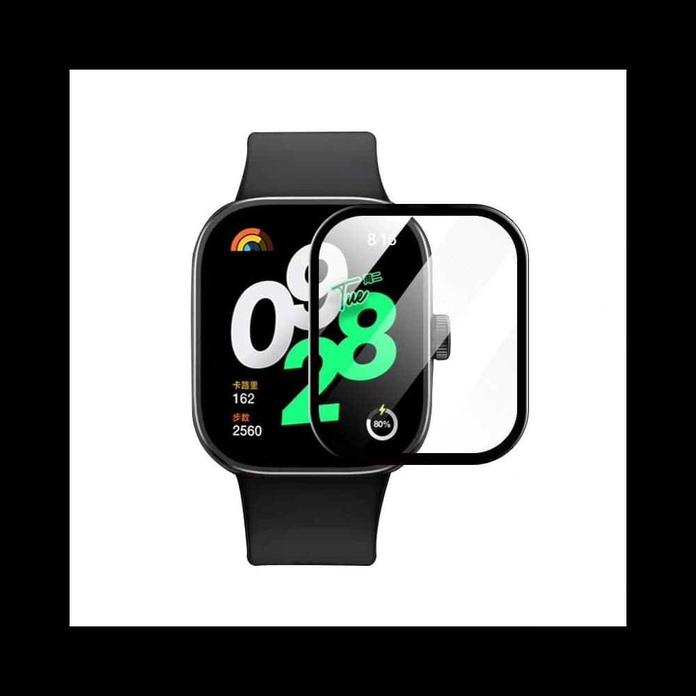 Hybridní sklo Bizon Glass Watch Edge Hybrid pro Redmi Watch 4 černé - 2