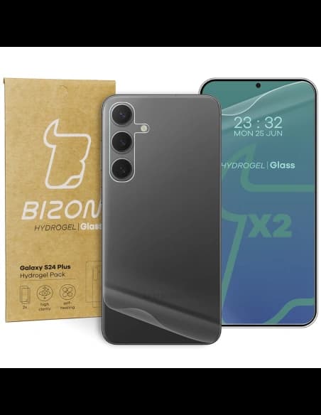 Fólie hydrogelová na zadní a přední stranu Bizon Glass Hydrogel Pack do Samsung Galaxy S24 Plus