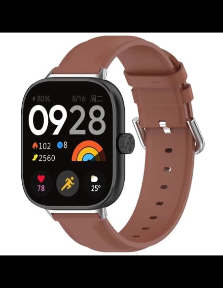 Pasek Bizon Strap Hodinky Casual do Redmi Watch 4 / Xiaomi Smart Band 9 Pro / 8 Pro hnědý