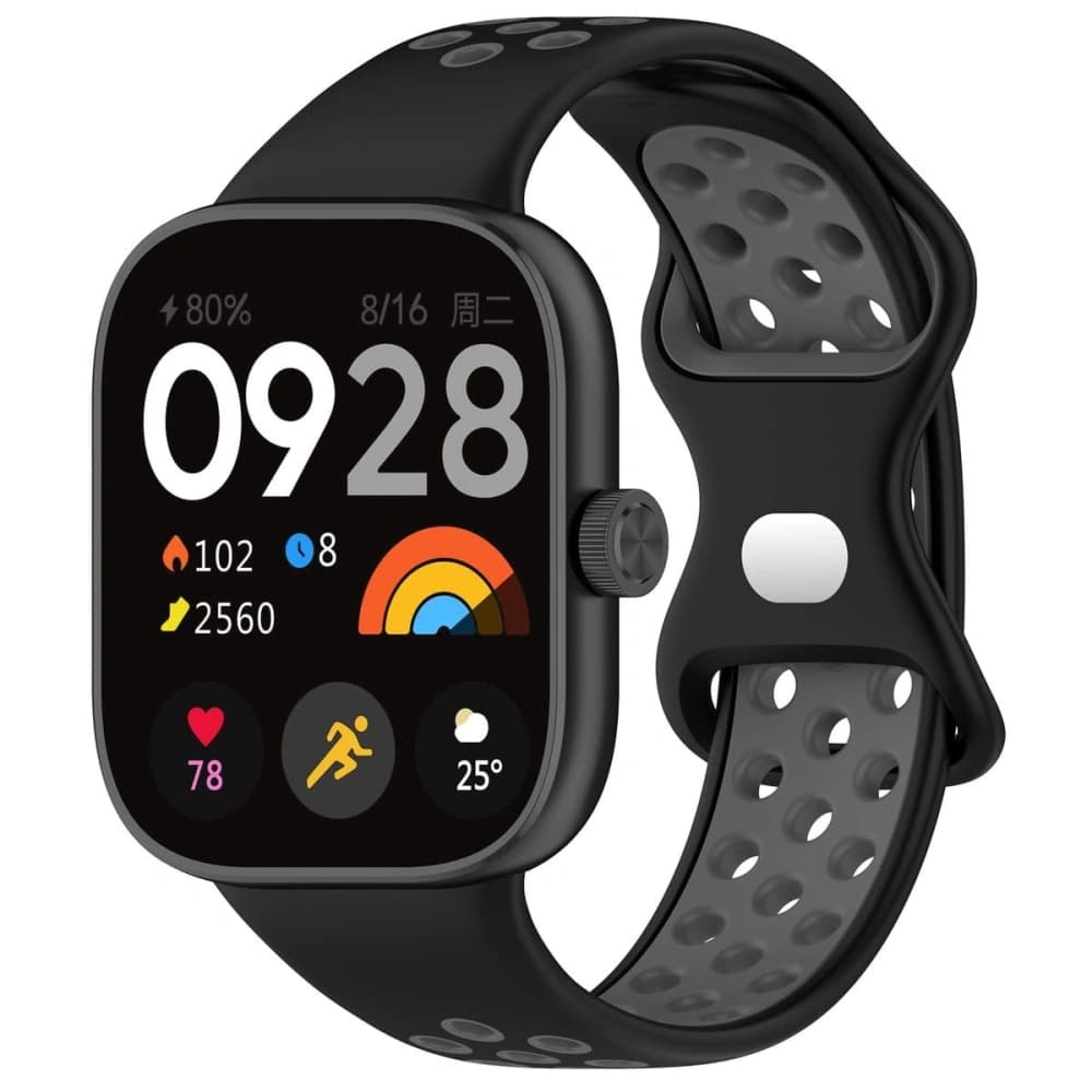 Pasek Bizon Strap Watch Octo do Redmi Watch 4 / Xiaomi Smart Band 9 Pro / 8 Pro černobílý