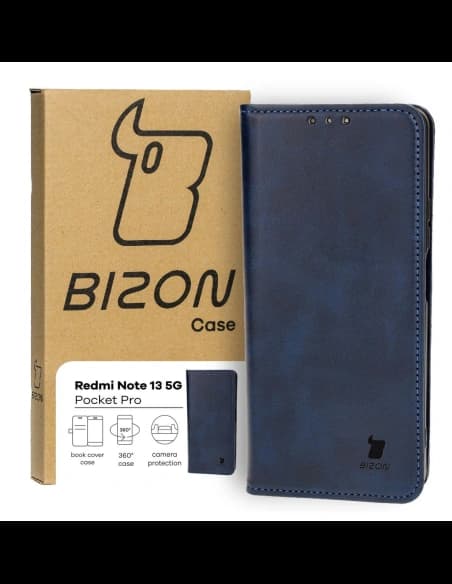 Etui z klapką Bizon Case Pocket Pro do Xiaomi Redmi Note 13 5G tmavě modré
