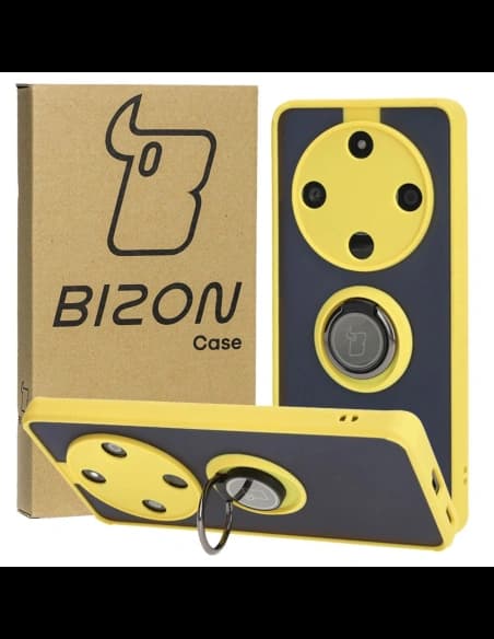 Bizon Case Hybrid Gyűrű Tisztelet Magic6 Lite füstös sárga kerettel