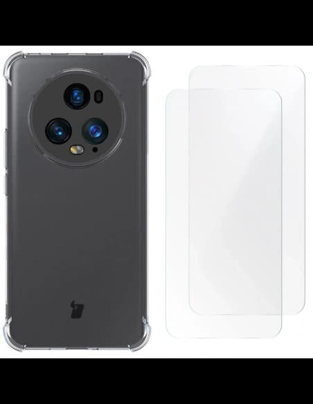 Pouzdro + 2x fólie Bizon Case Clear Pack pro Honor Magic5 Pro průhledné