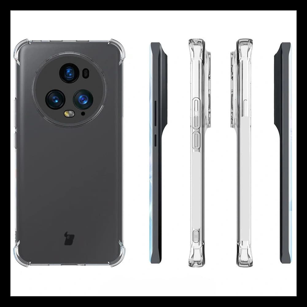 Pouzdro + 2x fólie Bizon Case Clear Pack pro Honor Magic5 Pro průhledné - 4