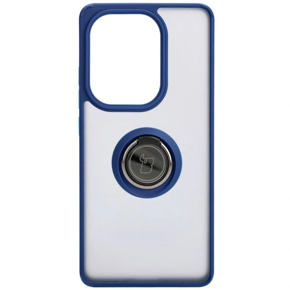 Bizon Case Hybrid Ring Xiaomi Poco M6 Pro 4G / Xiaomi Redmi Note 13 Pro 4G fumuriu cu un cadru albastru închis - 2