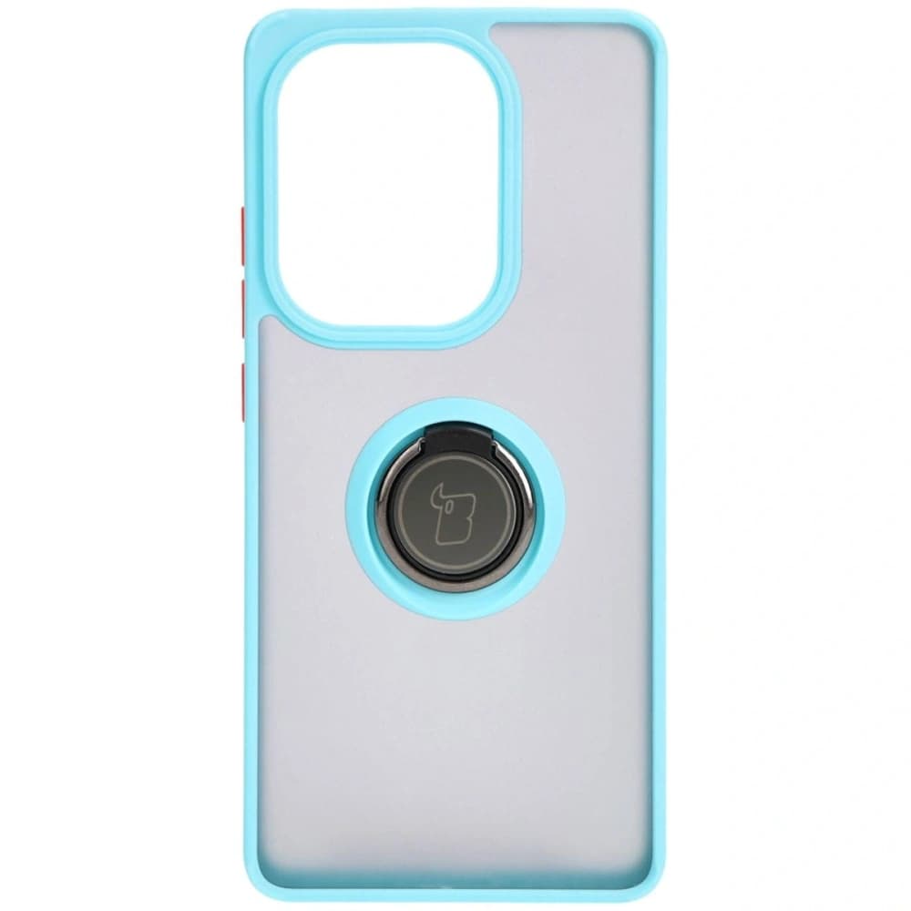 Bizon Case Hybrid Ring Xiaomi Poco M6 Pro 4G / Xiaomi Redmi Note 13 Pro 4G fumuriu cu un cadru albastru deschis - 2