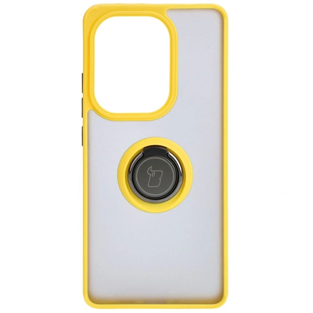 Bizon Case Hybrid Ring Xiaomi Poco M6 Pro 4G / Xiaomi Redmi Note 13 Pro 4G fumuriu cu un cadru galben - 2