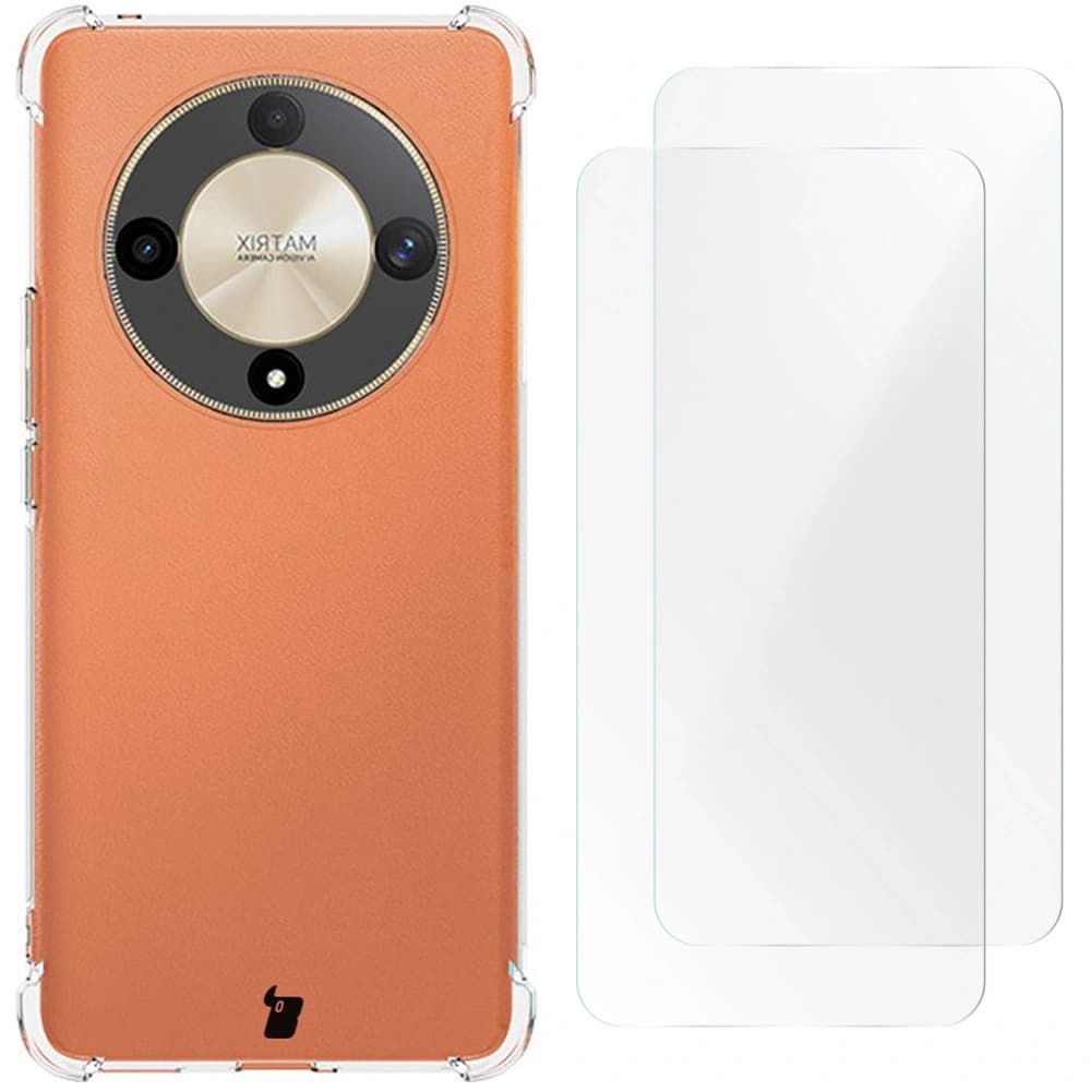 Bizon Case Clear Pack carcasă + 2x folie de protecție pentru ecran Honor Magic6 Lite transparentă - 14