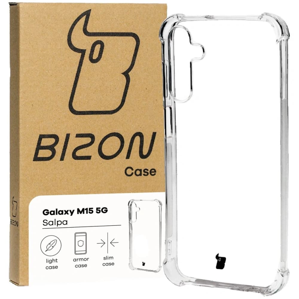 Etui Bizon Case Salpa do Samsung Galaxy M15 5G průhledné